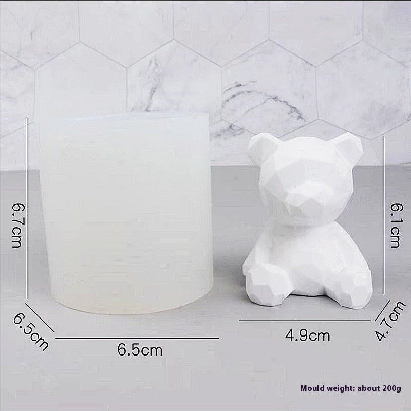 Bear Shape Aromatherapy Gypsum Decoration Mold, Silicone candle molds, Christmas tree candle molds, Halloween pumpkin candle molds, Easter egg candle molds, Animal candle molds, Sea creature candle molds, Fruit candle molds, Geometric candle molds, Abstract candle molds, DIY candle making molds,
