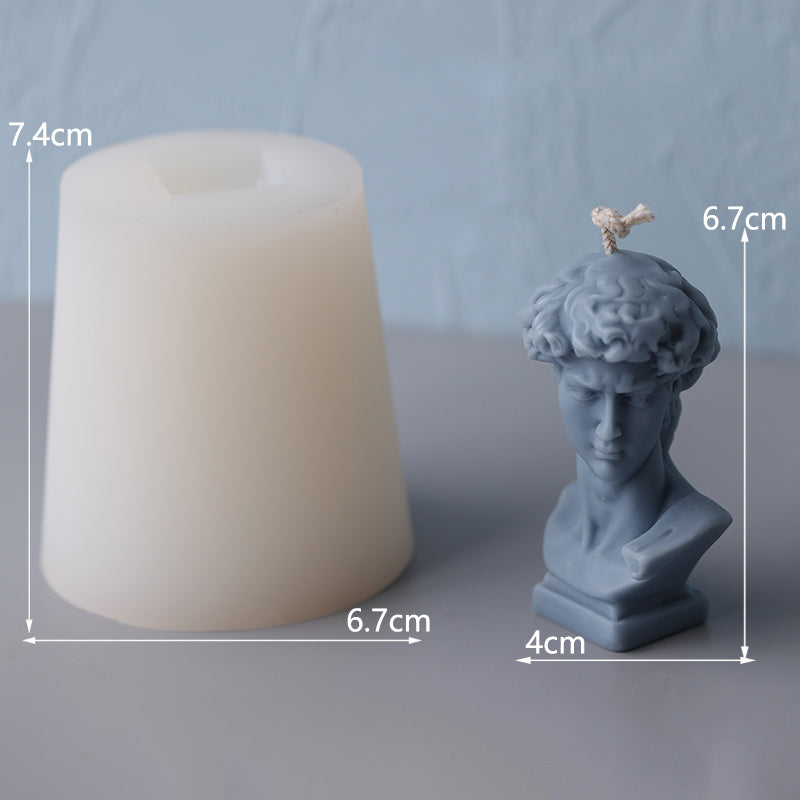 Gypsum portrait candle mold, Geometric candle molds, Abstract candle molds, DIY candle making molds, Silicone candle molds