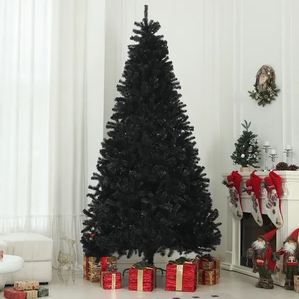 9ft Tall Artificial Christmas Tree, Unlit Xmas Tree With 2132 Branch Tips, Auto Open, Steel Base, Holiday Decor For Home Office, Black, Christmas tree, Artificial Christmas tree, Real Christmas tree, Miniature Christmas tree, Tabletop Christmas tree, Pre-lit Christmas tree, Flocked Christmas tree, White Christmas tree, Black Christmas tree, Ceramic Christmas tree, Christmas tree topper, Christmas tree skirt, Christmas tree stand, Christmas tree storage bag, Christmas ornaments, Glass Christmas ornaments,