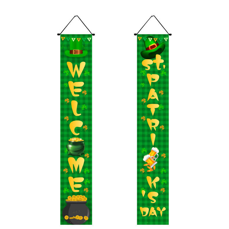 Irish National Day Porch Couplet With Flag, st patricks day decorations, st patricks day decor, st patrick's day decorations, st patrick day decorations, Irish Décor, irish ornaments, Decognomes, St. Patrick's Day Party Supplies, St. Patrick's Day Decorations: Shamrock, Irish & Leprechaun