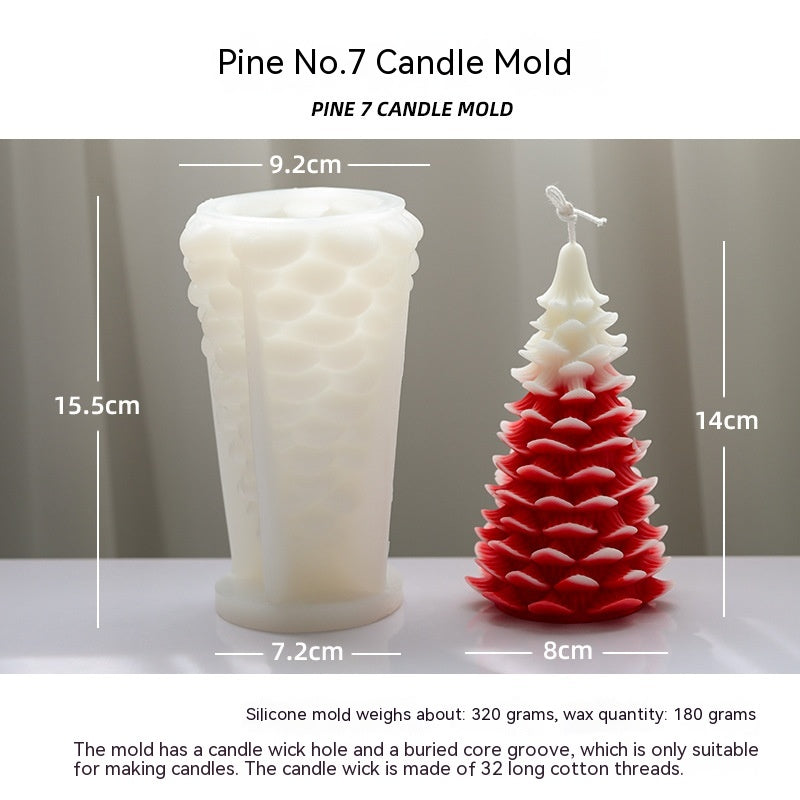 Christmas Series Aromatherapy Candle Pine Cone Snowflake Silicone Mold