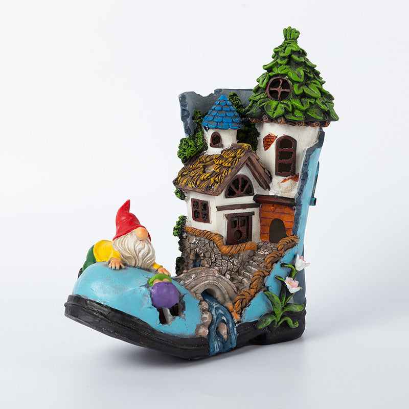 Elf Tree House Resin Solar Lamp Ornaments, Garden gnomes, Lawn gnomes, Outdoor gnomes, Yard gnomes, Ceramic gnomes, Concrete gnomes, Resin gnomes, Funny gnomes, Classic gnomes, Cute gnomes, Gnome statues, Decorative gnomes, Fantasy gnomes, Hand-painted gnomes, Whimsical gnomes, Gnome figurines, Novelty gnomes, Gnome with wheelbarrow, Gnome with mushroom, Gnome with lantern,