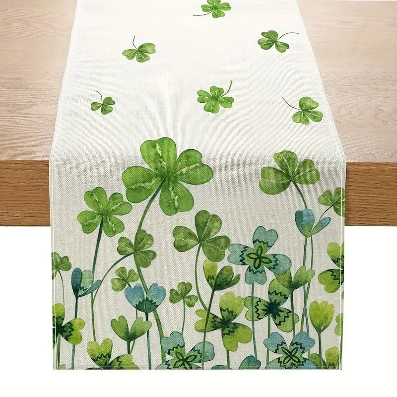 Shengpa Festival Table Runner Linen Printed Tablecloth Home, st patricks day decorations, st patricks day decor, st patrick's day decorations, st patrick day decorations, Irish Décor, irish ornaments, Decognomes, St. Patrick's Day Party Supplies, St. Patrick's Day Decorations: Shamrock, Irish & Leprechaun, St Patrick's Day Decorations table cloth