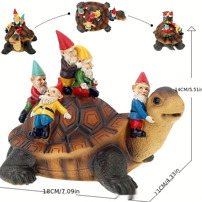 Turtle And Dwarf Garden Courtyard Resin Decorations