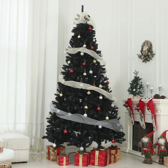 9ft Tall Artificial Christmas Tree, Unlit Xmas Tree With 2132 Branch Tips, Auto Open, Steel Base, Holiday Decor For Home Office, Black, Christmas tree, Artificial Christmas tree, Real Christmas tree, Miniature Christmas tree, Tabletop Christmas tree, Pre-lit Christmas tree, Flocked Christmas tree, White Christmas tree, Black Christmas tree, Ceramic Christmas tree, Christmas tree topper, Christmas tree skirt, Christmas tree stand, Christmas tree storage bag, Christmas ornaments, Glass Christmas ornaments,