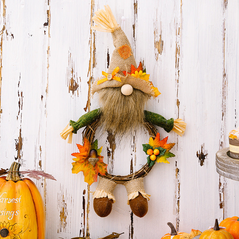 Burlap Pointed Hat Rudolf Vine Ring Autumn Vine Ring Garland, Harvest decorations, Fall wreaths, Fall garlands, Fall centerpieces, Cornucopia decorations, Pumpkins decorations, Gourds decorations, Scarecrow decorations, Hay bales decorations, Leaves decorations, Acorns decorations, Apples decorations, Harvest table runners, Harvest tablecloths, Fall lights, Fall candleholders, Fall wall art, Fall throw pillows, Fall home decor, Fall seasonal items,