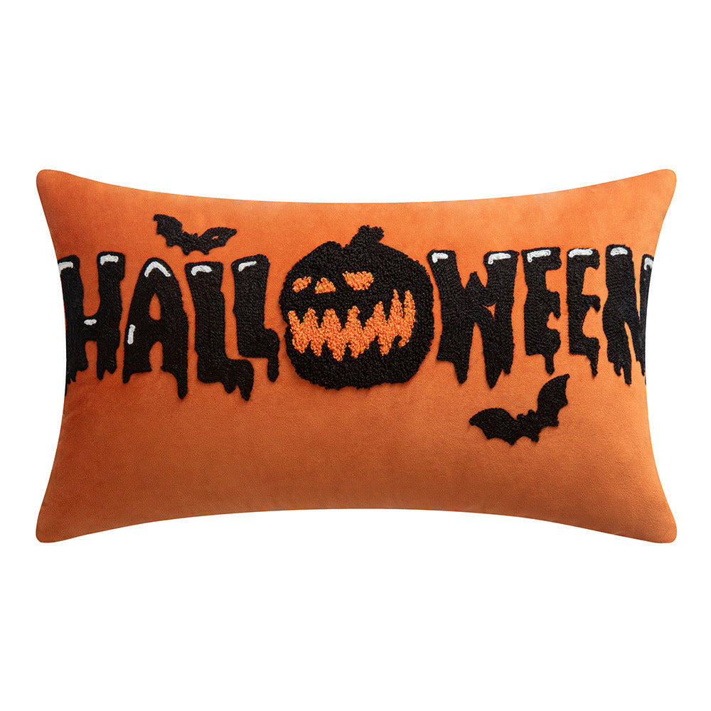 Halloween Embroidery Pillow Cover Home Living Room