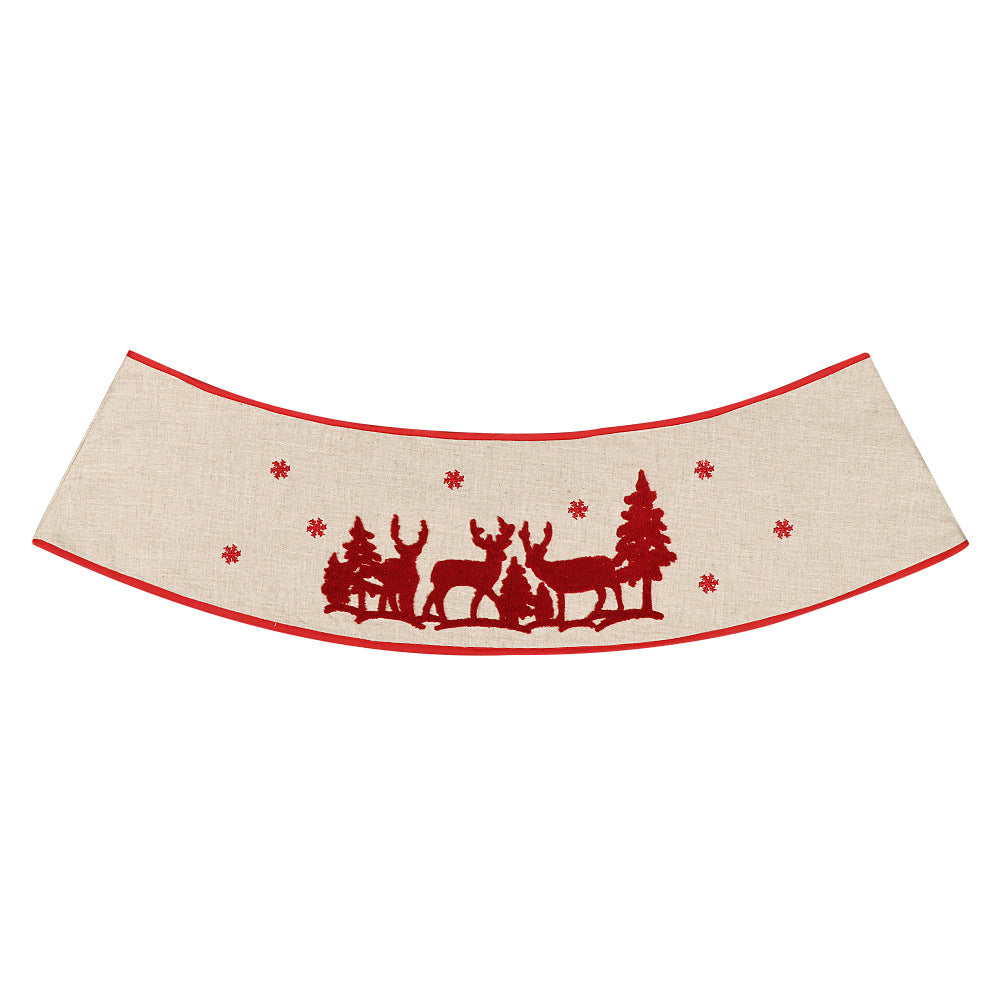 Christmas Elk Tree Skirt Tree Foldable Decoration
