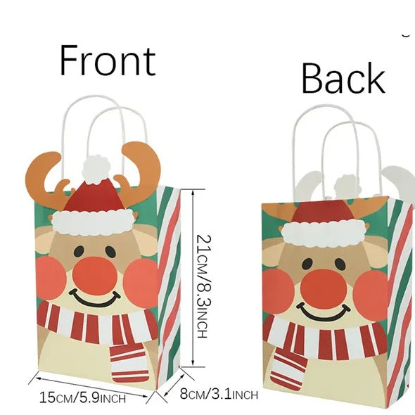 12Pcs Christmas Gift Bag With Handles 6 Designs Christmas Party Treat Bag Reusable Goody Candy Cookie Bags Cute Cartoon Santa Claus Gingerbread Man Gift Wrapping Bags For Xmas Party Supplies, Christmas decorations, Christmas lights, Christmas tree ornaments, Christmas wreaths, Christmas garlands, Christmas stockings, Christmas tree toppers, Christmas village sets, Christmas figurines, Christmas table decorations, Christmas centerpieces, Christmas tree skirts, Christmas tree stands, Christmas yard decoration