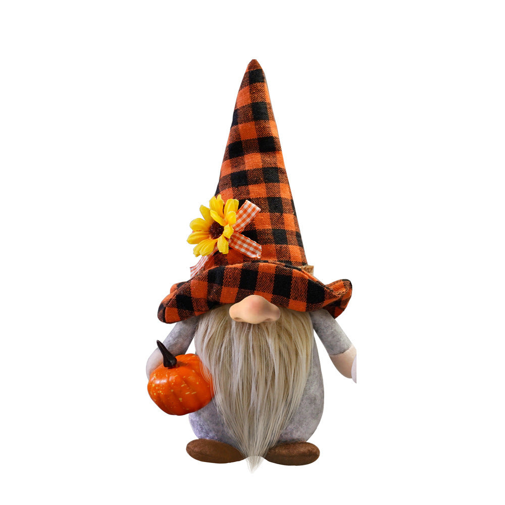 Harvest Festival Pumpkin Faceless Doll Toy Decoration