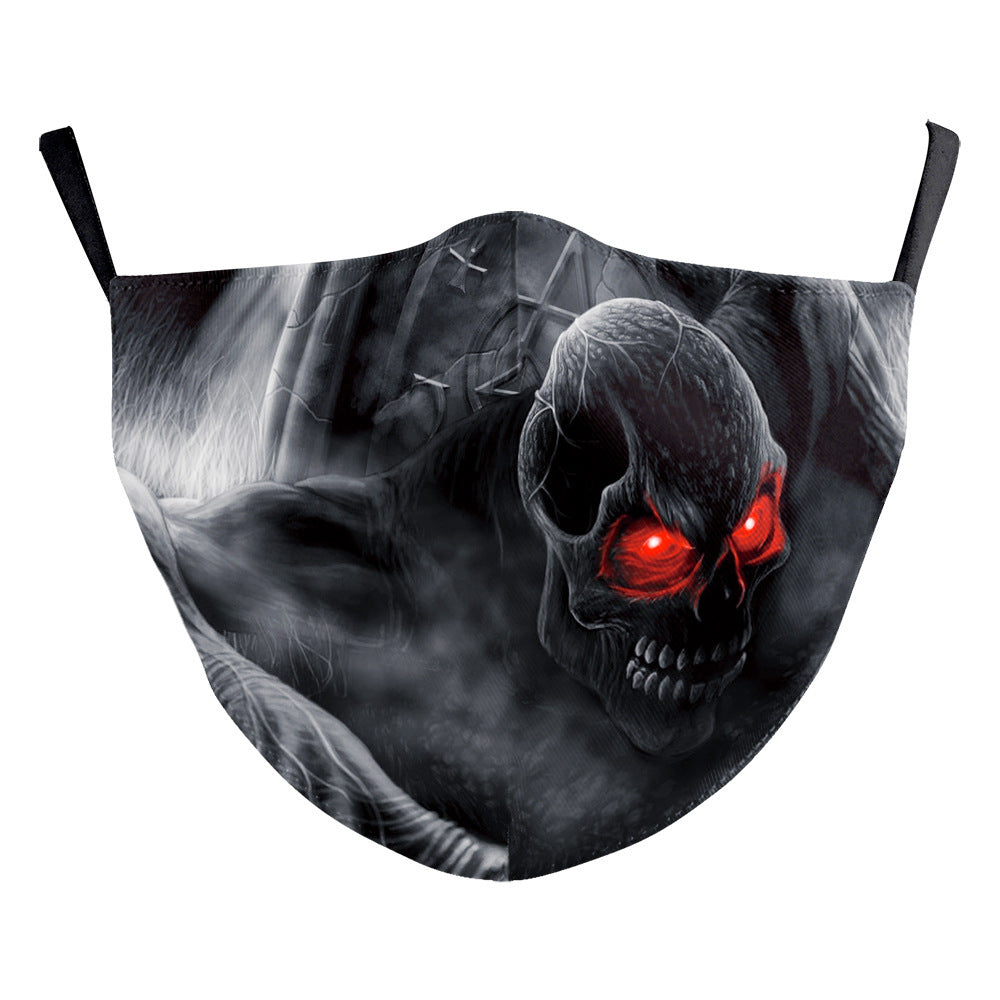 Milk Silk Double-layer Halloween Digital Printing Mask