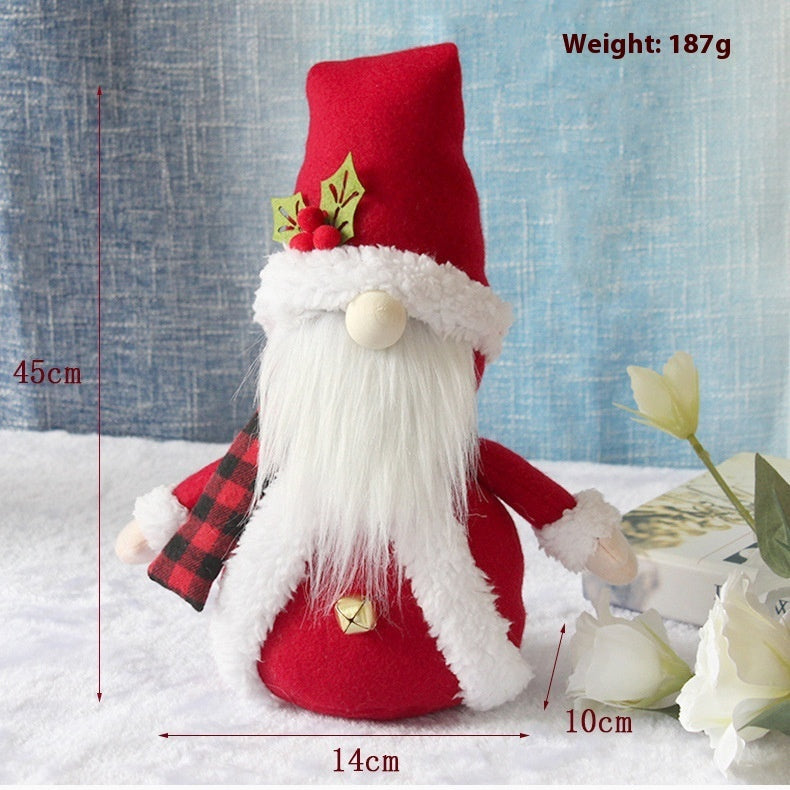 Hooded Christmas Snowman Old Man Doll