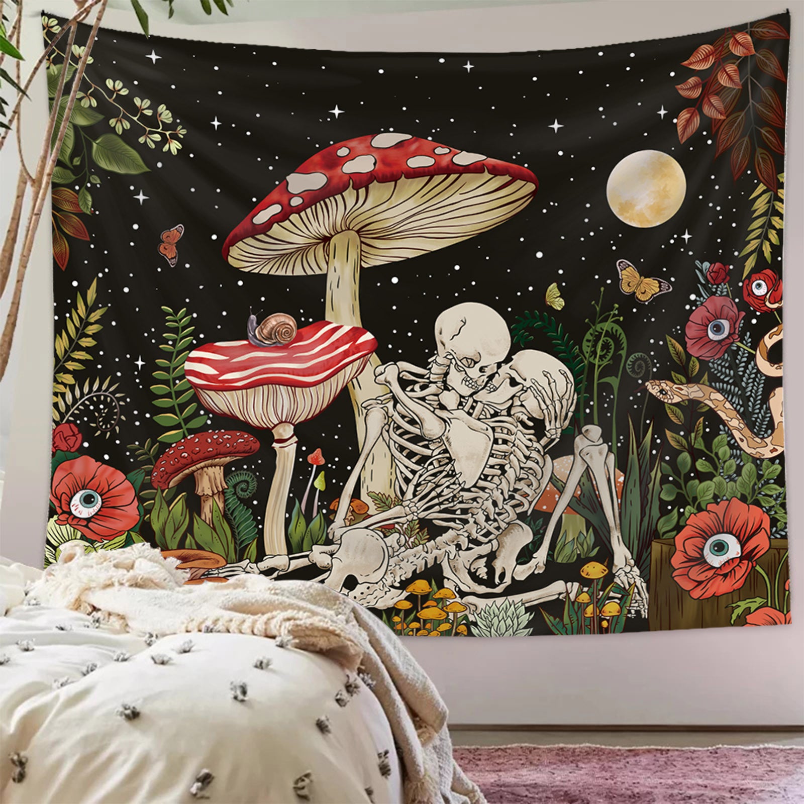 Room Decoration Ins Hanging Cloth Mushroom Tapestry