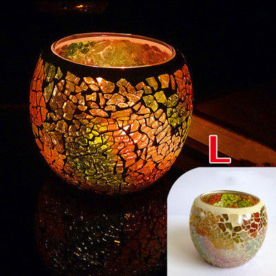 European Glass Mosaic Candle Holder Gift Ornament, candle holder, candle stick holder, glass candle holder, iron candle holder, wicker candle holder 2 piece set, candle holders, candlesticks, candle sticks, Luxury candles holders, taper candle holders, candlestick holder, Wooden Candlestick Candle Holder, Metal Candle Holders