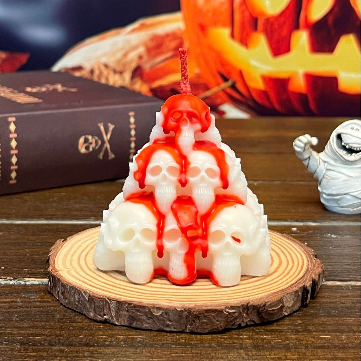 Halloween Candle Party Funny Skull, soy wax candles, decognomes, candles, halloween skull candle