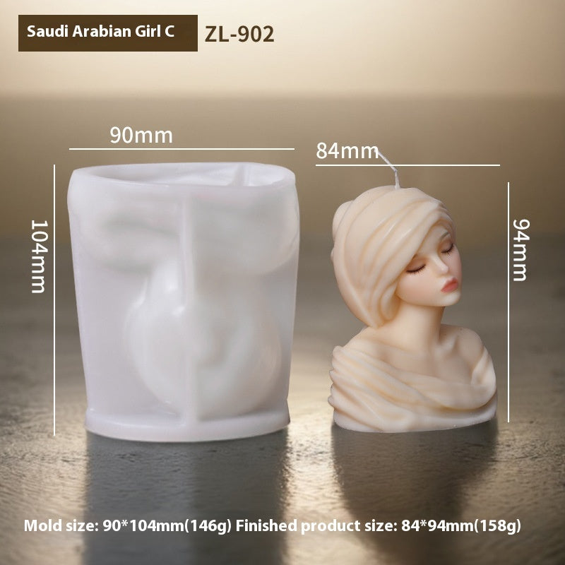 Portrait Aromatherapy Candle Silicone Mold DIY