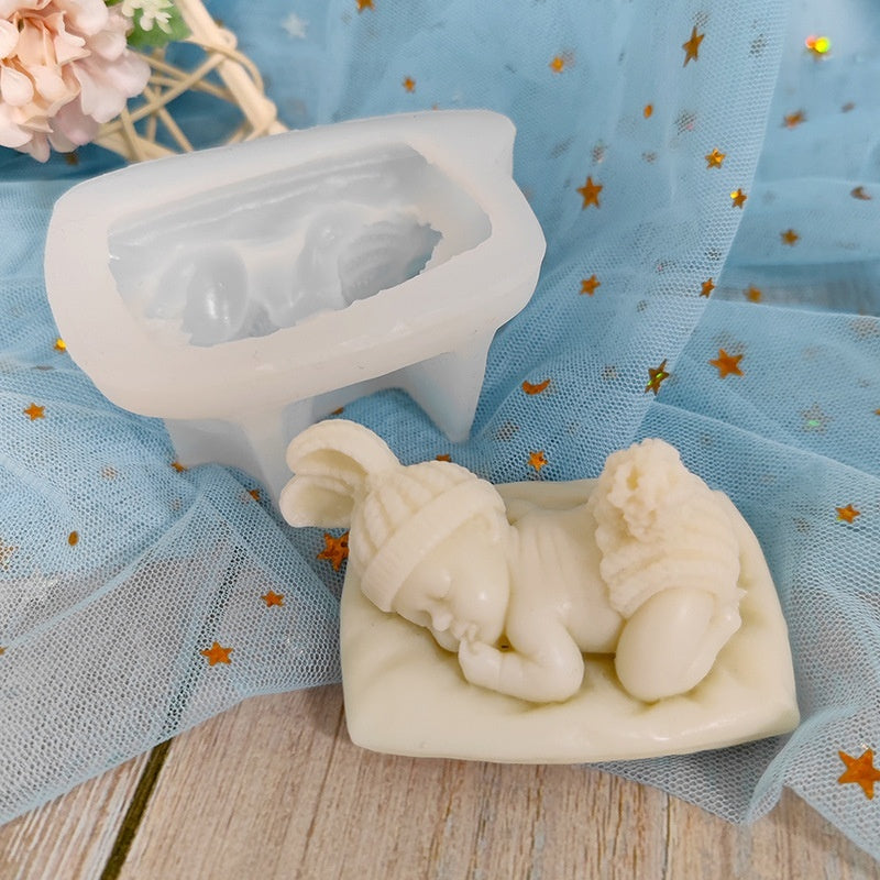 Baby-shaped Handmade Soap Silicone Mold, Silicone candle molds, Christmas tree candle molds, Halloween pumpkin candle molds, Easter egg candle molds, Animal candle molds, Sea creature candle molds, Fruit candle molds, Geometric candle molds, Abstract candle molds, DIY candle making molds, 