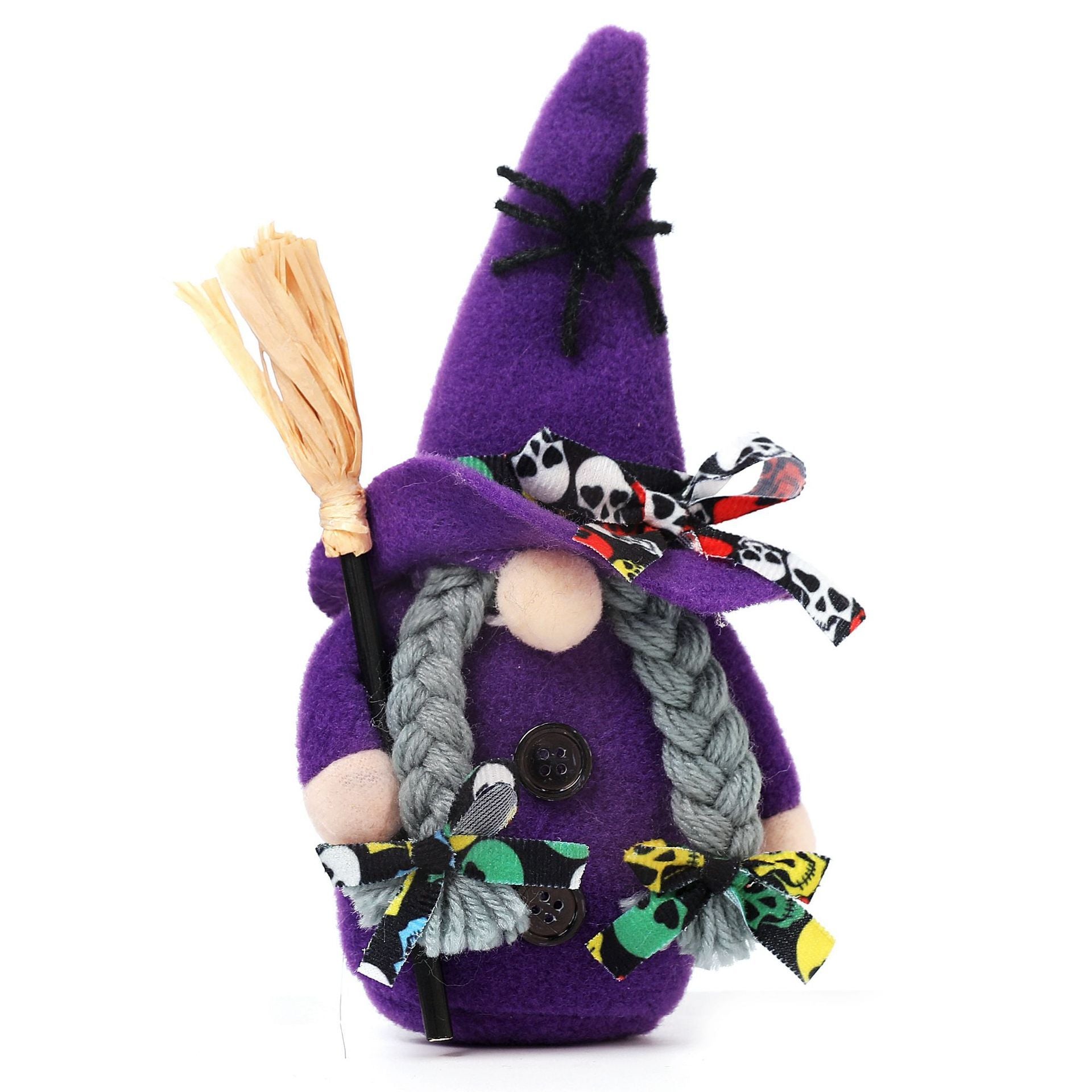 Halloween Witch Purple Mysterious Doll Faceless