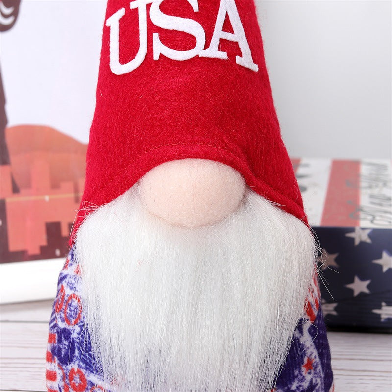 Independence Day Faceless Doll American National Day Doll, 4th July gnomes, Independence Day gnomes, Patriotic gnomes, American flag gnomes, Uncle Sam gnomes, Fireworks gnomes, Red, white, and blue gnomes, Bald eagle gnomes, Liberty bell gnomes, Stars and stripes gnomes, Statue of Liberty gnomes, Patriotic decorations, Happy Independence Day gnomes