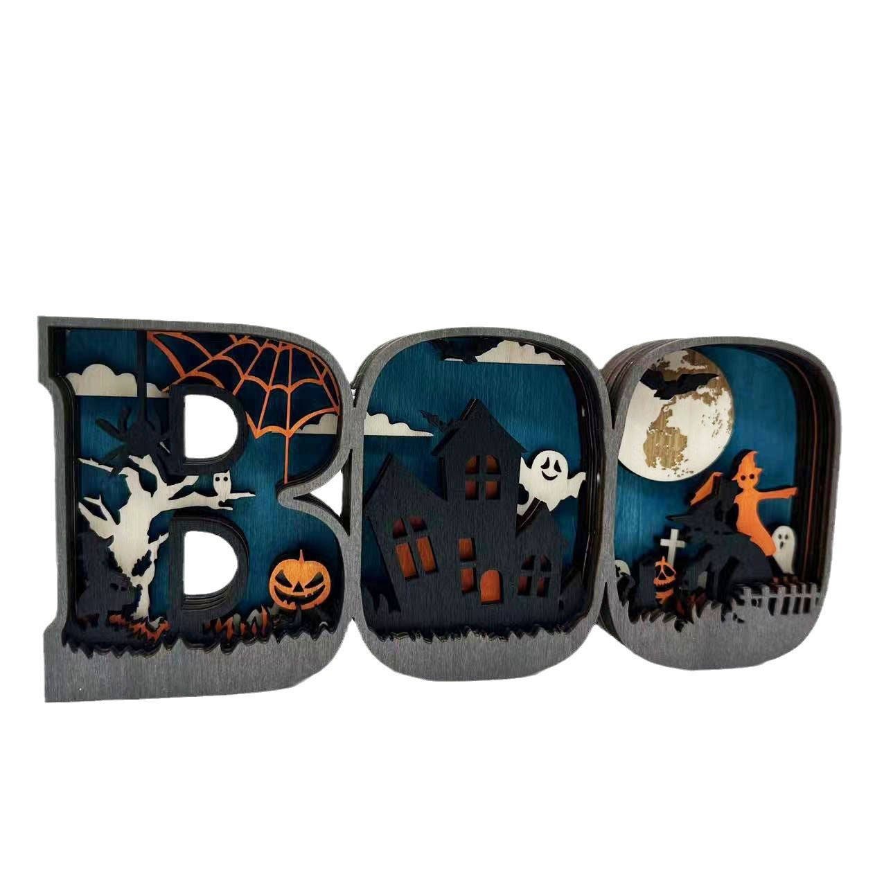 Halloween Design BOO Letter Lighting