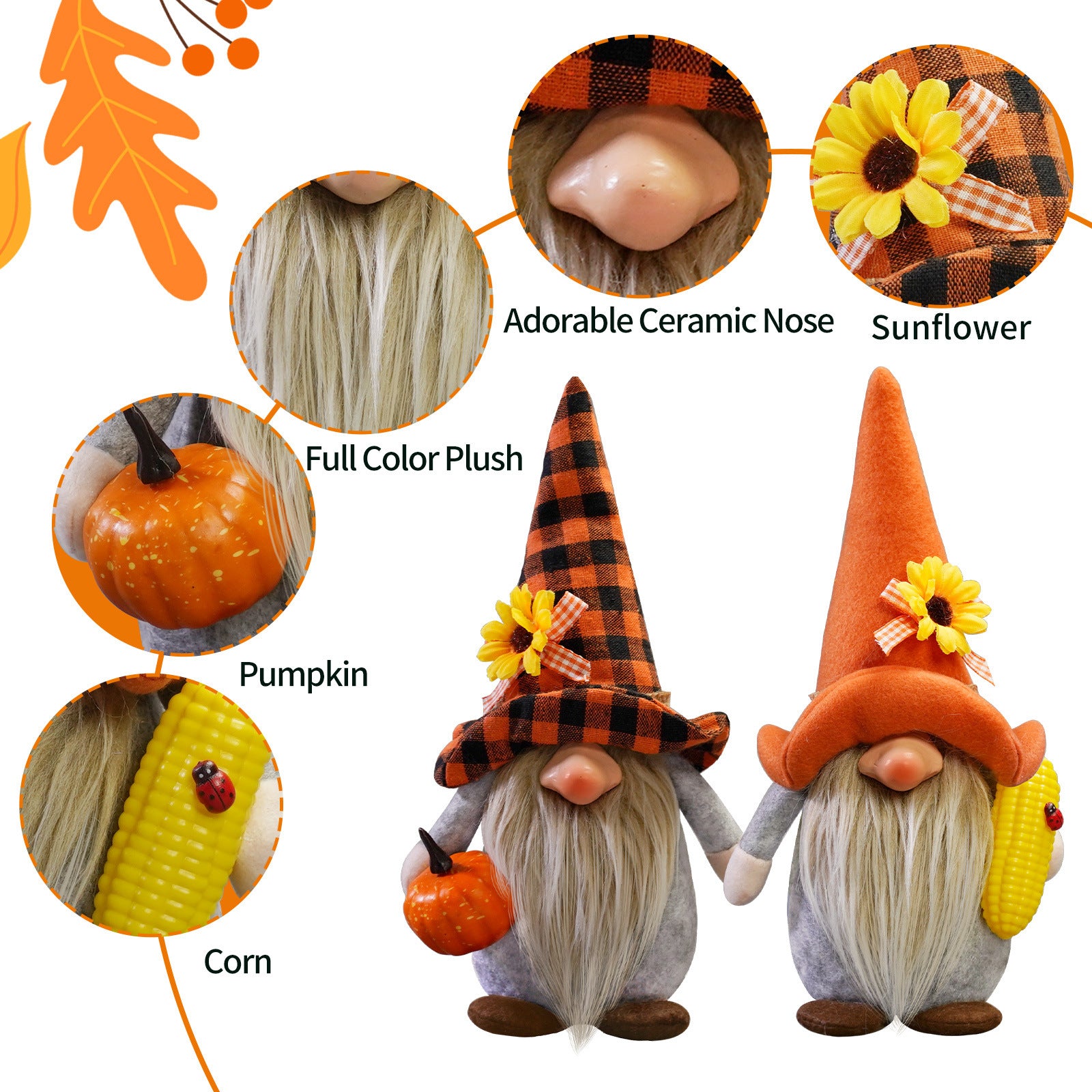 Harvest Festival Pumpkin Faceless Doll Toy Decoration