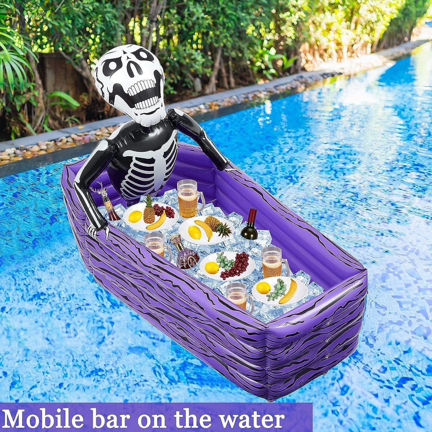 Drink Ice Bucket Purple Inflatable Swimming Pool Inflatable Toy Supplies