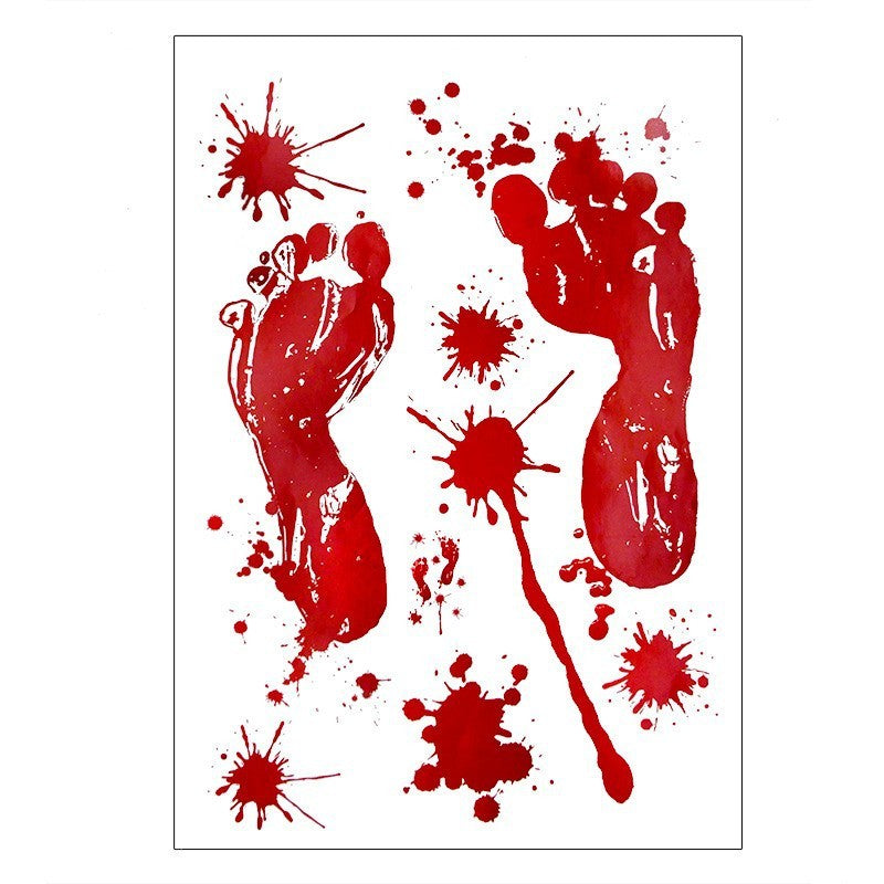 Halloween Bloody Feet Glass Sticker Haunted House Party Dance, Halloween decorations items, Halloween costumes, Halloween masks, Halloween props, Halloween animatronics, Halloween inflatables, Halloween lights, Halloween fog machines, Halloween spider webs, Halloween lanterns, Halloween banners, Halloween streamers, Halloween tableware, Halloween centerpieces, Halloween party favors, Halloween yard stakes, Halloween tombstones, Halloween candles, Halloween wreaths, Halloween garlands
