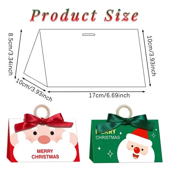 10 Pcs Christmas Candy Boxes With Ribbon And Wooden Ring Merry Christmas Santa Claus Pattern Cookie Goodie Box Cartoon Paper Treat Box For Christmas Gift Wrapping Holiday Party Supplies, Christmas decorations, Christmas lights, Christmas tree ornaments, Christmas wreaths, Christmas garlands, Christmas stockings, Christmas tree toppers, Christmas village sets, Christmas figurines, Christmas table decorations, Christmas centerpieces, Christmas tree skirts, Christmas tree stands, Christmas yard decorations, 