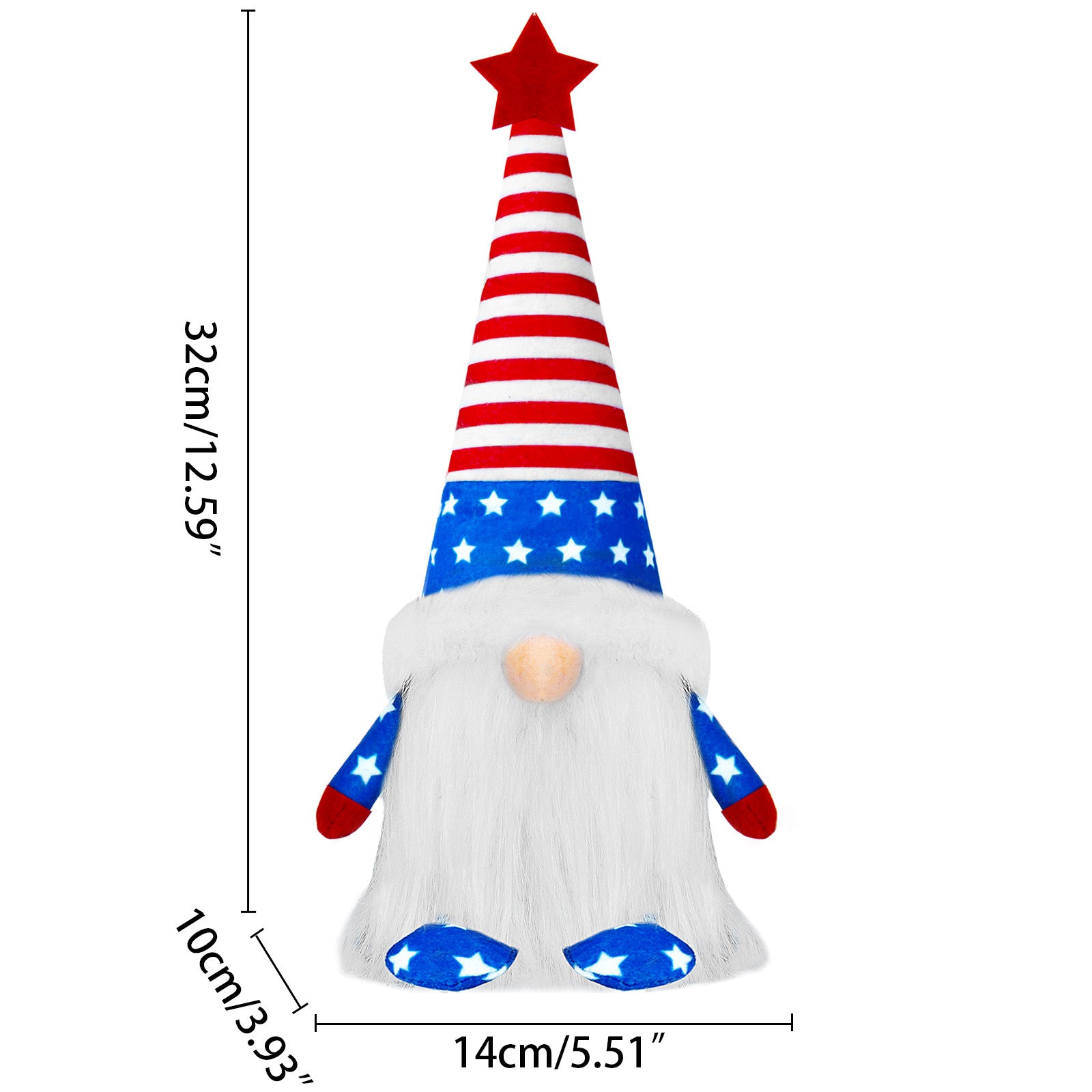 American Independence Day Faceless Doll Shiny Five-pointed Star Doll Decorative Pendant, American Independence Day Faceless Doll Shiny Five-pointed Star Doll Decorative Pendant, 4th of july Gnomes