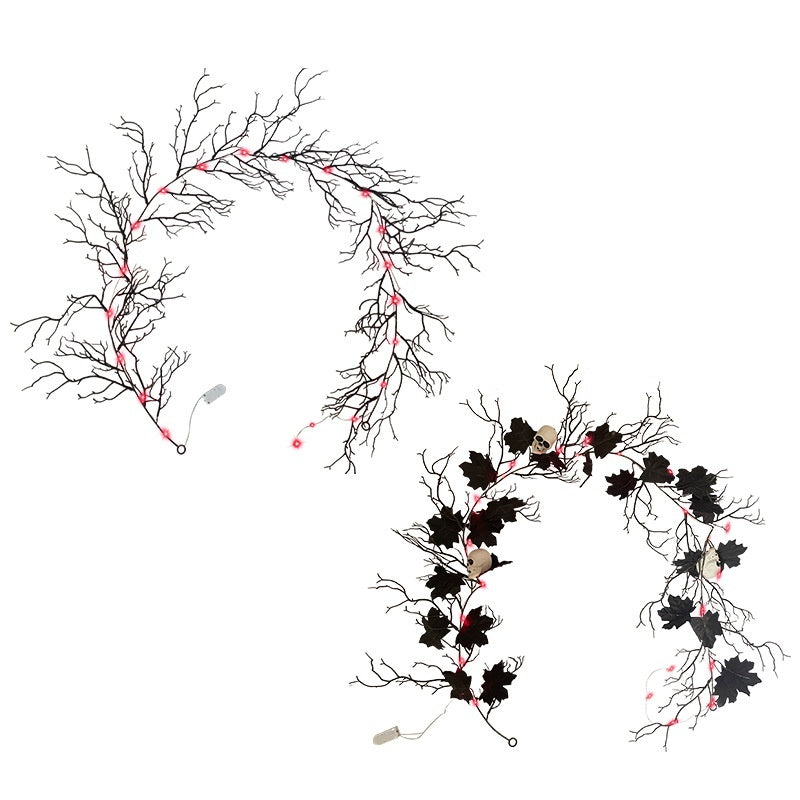 Simulation Deadwood Rattan Black Maple Leaf Branches Holiday Decoration