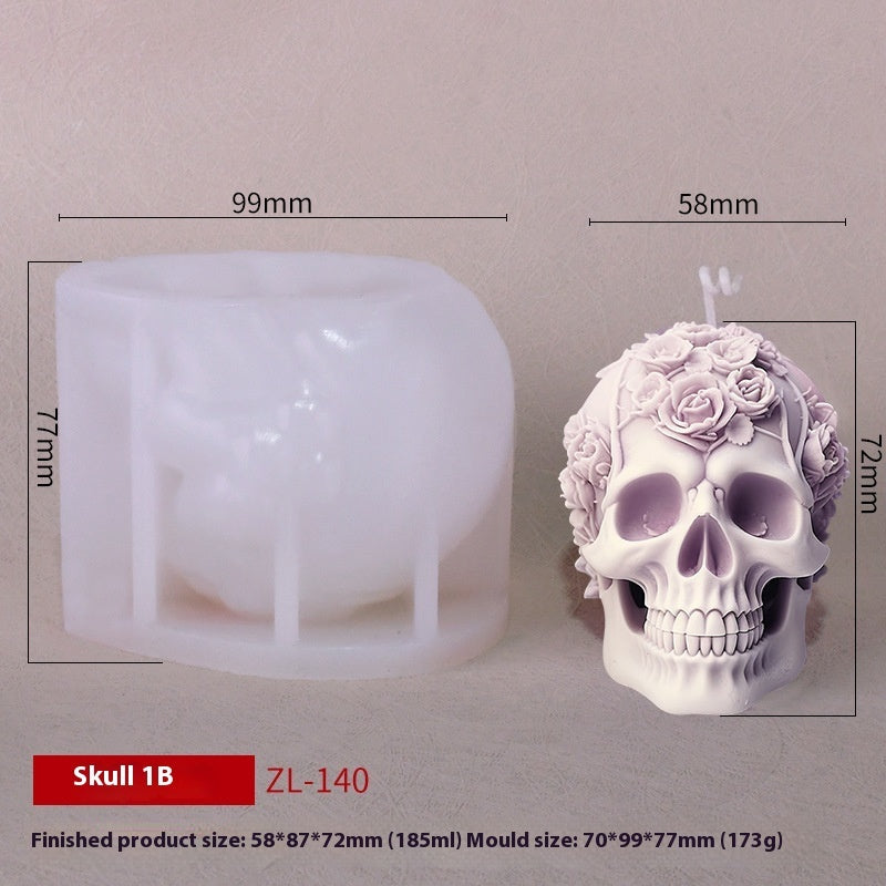 Rose Skull Aromatherapy Candle Mould