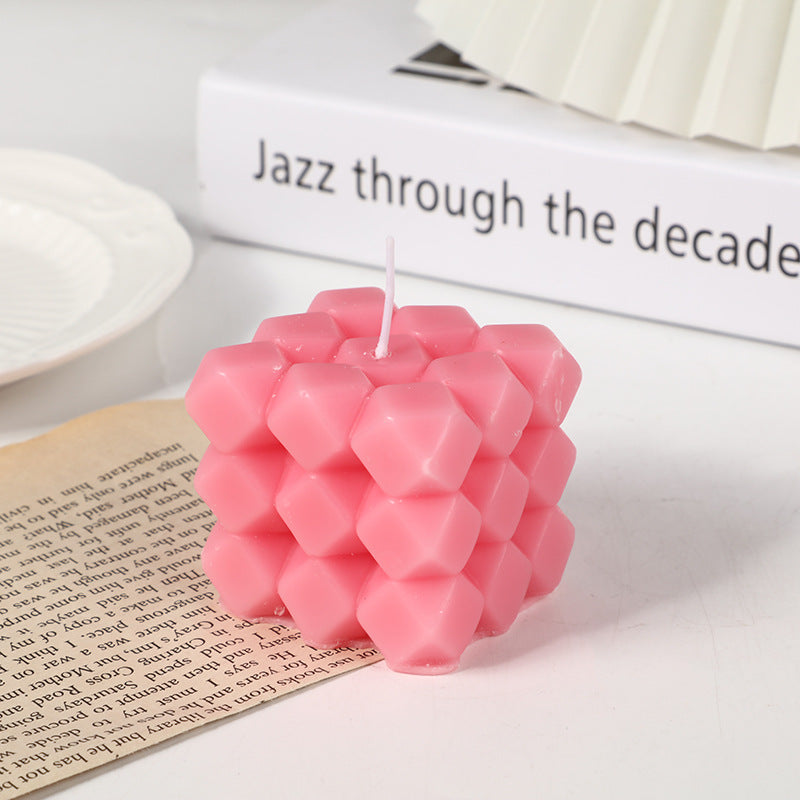 Cube Aromatherapy Candle Home Table Decoration, Geometric candle molds, Abstract candle molds, DIY candle making molds, Decognomes, Silicone candle molds, Candle Molds, Aromatherapy Candles, Scented Candle, 