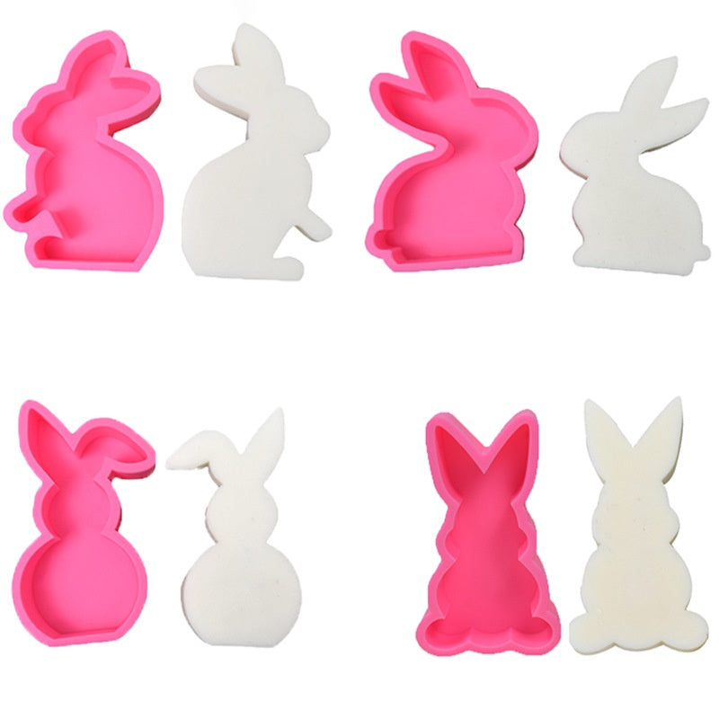 Geometric candle molds, Abstract candle molds, DIY candle making molds, Decognomes, Silicone candle molds, Candle Molds, Aromatherapy Candles, Scented Candle, Cute Rabbit Aromatherapy Candle Silicone Mold