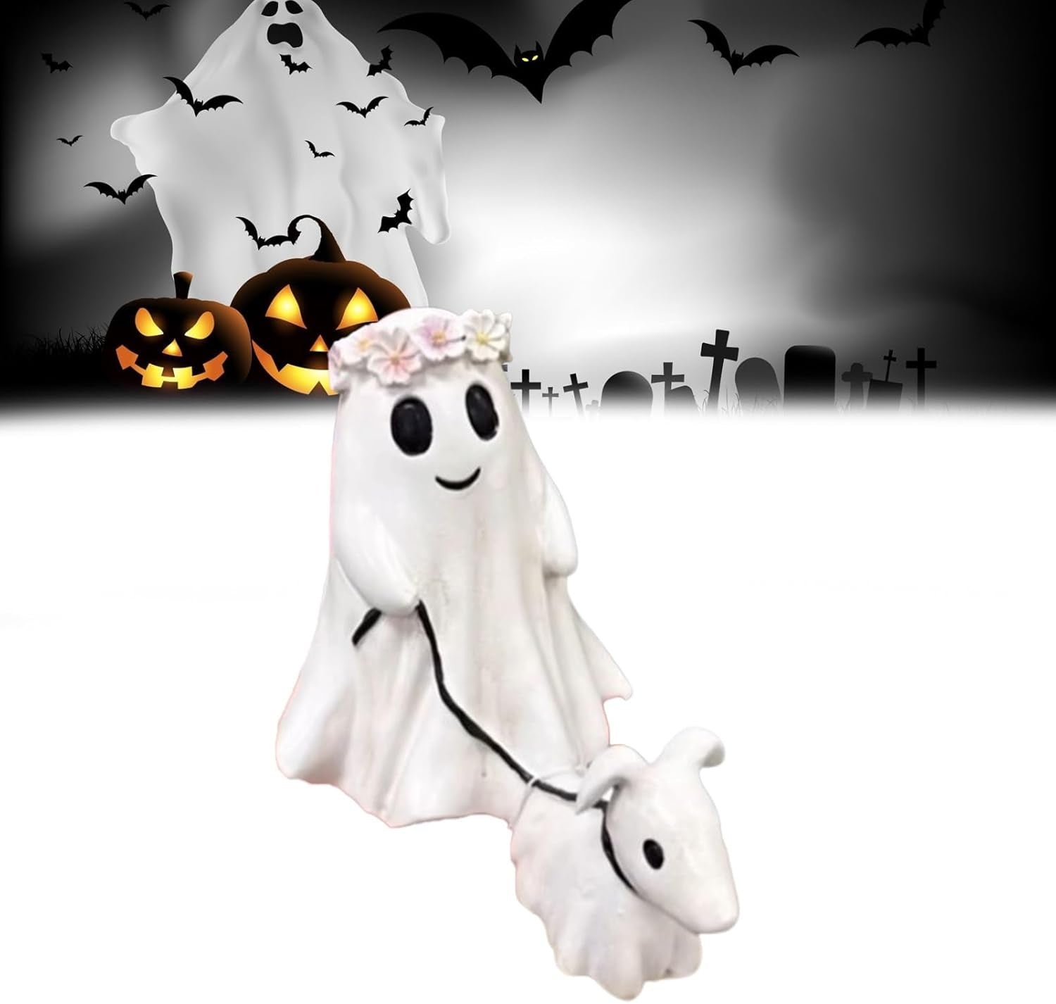 Halloween Little Ghost Dog Walking Decoration Creative Home Decoration