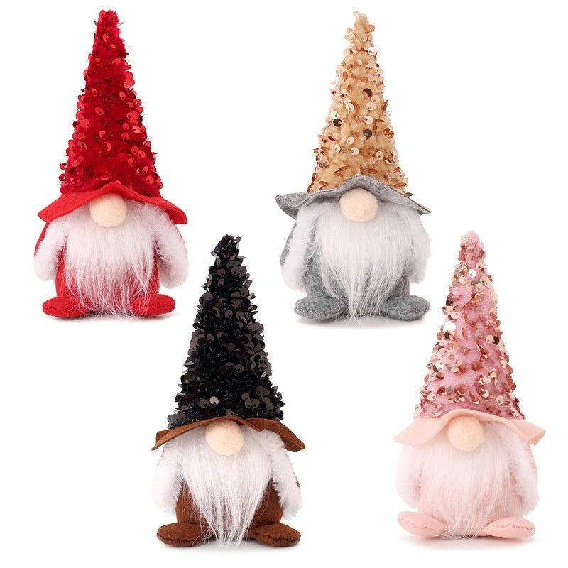 Christmas Decorations Wind Sequins Faceless Santa Doll, Christmas Decoration Gnomes, Christmas Gnomes, Christmas Sequins Gnomes