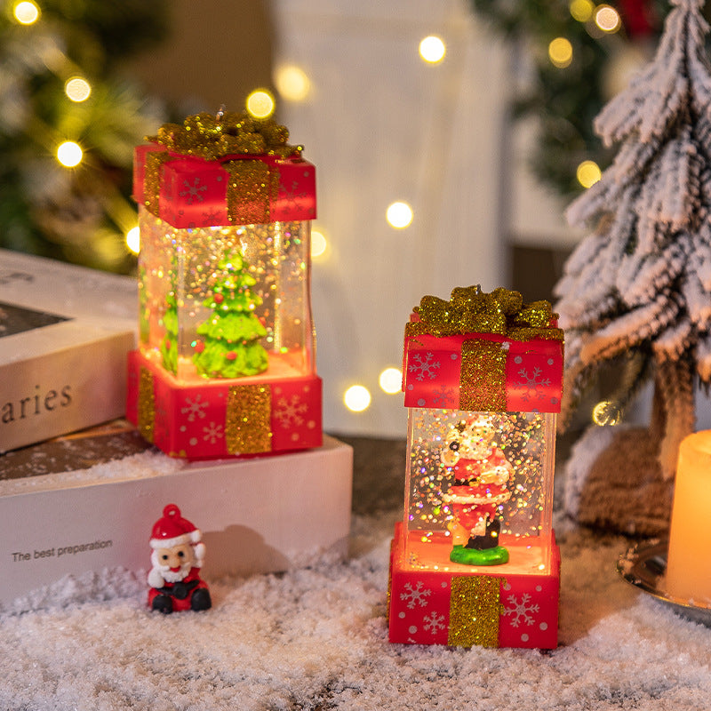 Christmas Decorations Crystal Ball Christmas Gift Box Lights, Christmas Decoration Lights, Christmas Decoration Gift box, Holiday Ornaments, Red gift box for the elderly ~ small size, red gift box for Christmas tree ~ small size, white gift box for snowman ~ small size, white gift box for snowman ~ small size