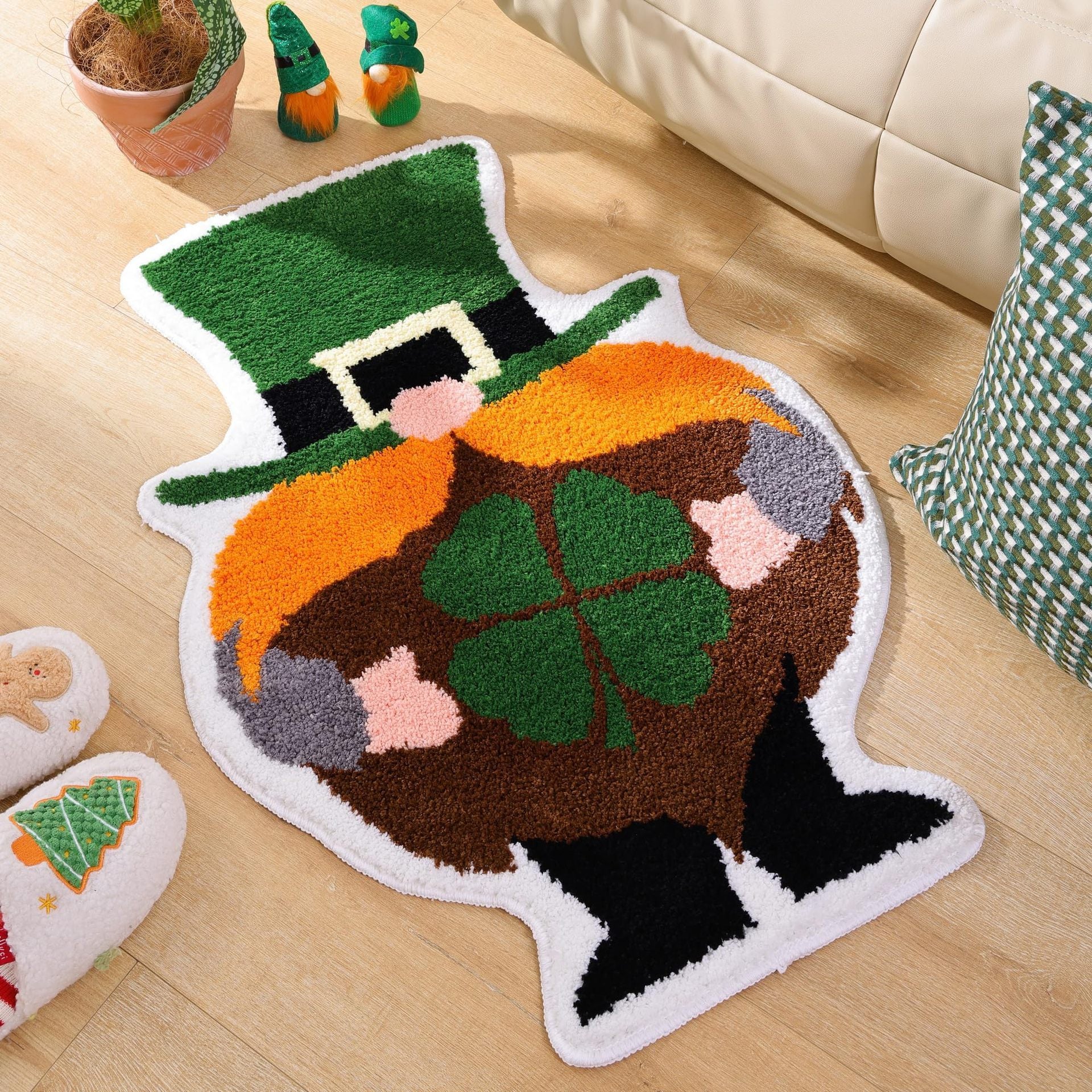 St Patrick's Day Series Non-slip Carpet,  st patricks day decorations, st patricks day decor, st patrick's day decorations, st patrick day decorations, Irish Décor, irish ornaments, Decognomes, St. Patrick's Day Party Supplies, St. Patrick's Day Decorations: Shamrock, Irish & Leprechaun