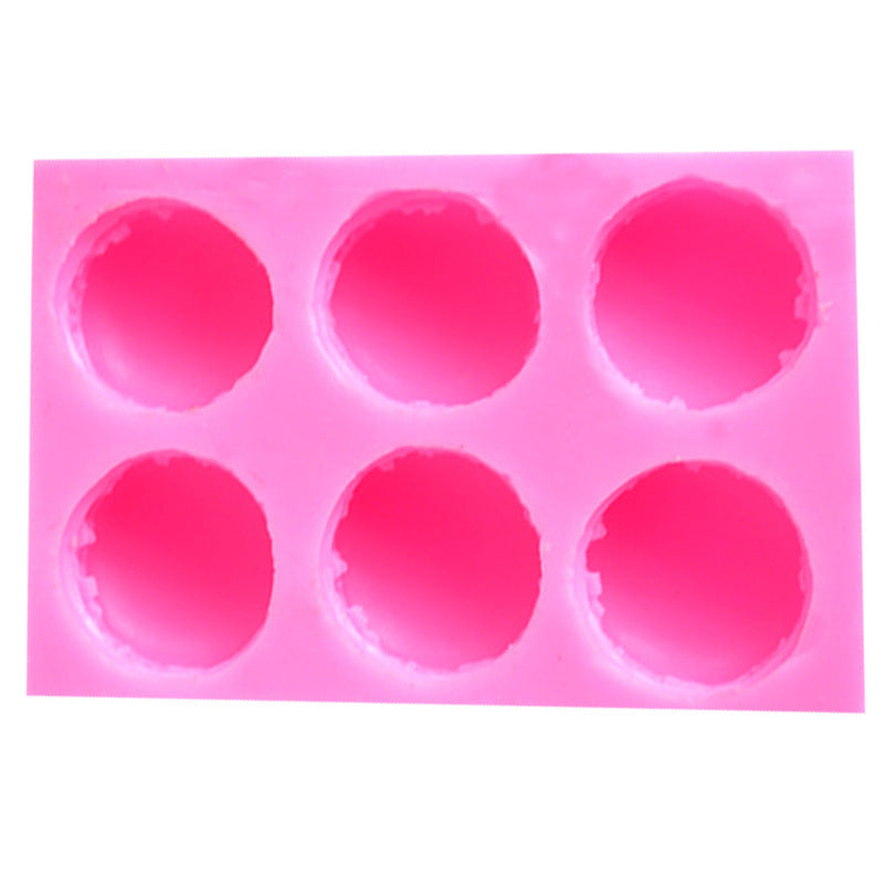 6 macaron silicone mold