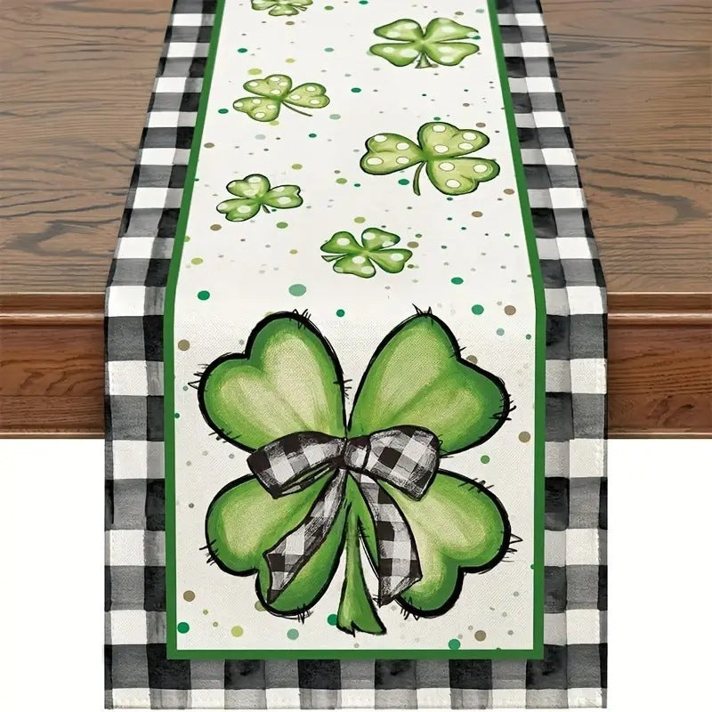 Shengpa Festival Table Runner Linen Printed Tablecloth Home, st patricks day decorations, st patricks day decor, st patrick's day decorations, st patrick day decorations, Irish Décor, irish ornaments, Decognomes, St. Patrick's Day Party Supplies, St. Patrick's Day Decorations: Shamrock, Irish & Leprechaun, St Patrick's Day Decorations table cloth