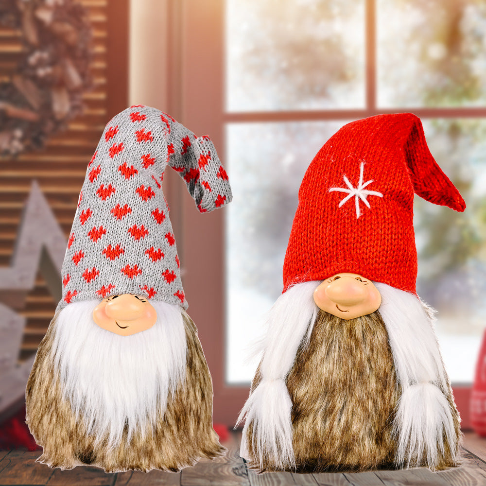 Christmas Decoration Christmas Knitted Hat Doll Ornaments