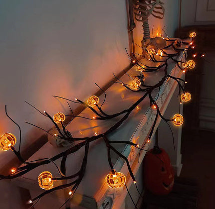 Halloween Decoration Rattan Lamp LED Artificial Tree Lights