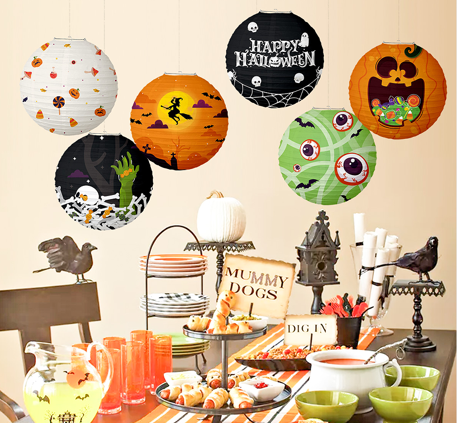 Halloween decorations items, Halloween costumes, Halloween masks, Halloween props, Halloween animatronics, Halloween inflatables, Halloween lights, Halloween fog machines, Halloween spider webs, Halloween lanterns, Halloween banners, Halloween streamers, Halloween tableware, Halloween centerpieces, Halloween party favors, Halloween yard stakes, Halloween tombstones, Halloween candles, Halloween wreaths, Halloween garlands