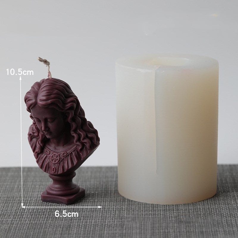 Girl Bust Candle Mold INS Style Home Decoration, Geometric candle molds, Abstract candle molds, DIY candle making molds, Silicone candle molds