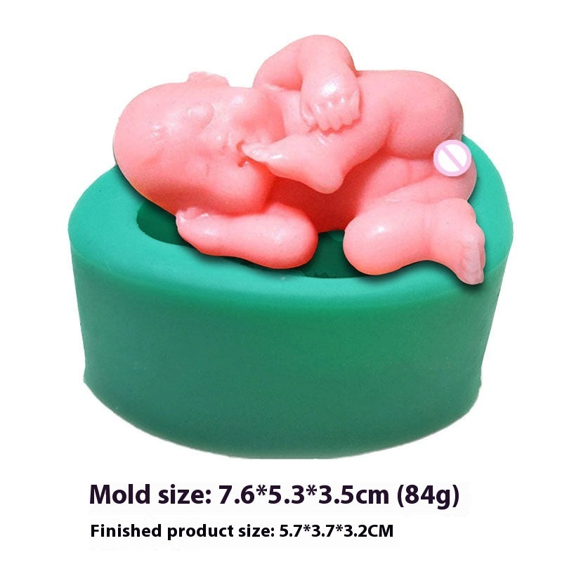 Baby-shaped Handmade Soap Silicone Mold, Silicone candle molds, Christmas tree candle molds, Halloween pumpkin candle molds, Easter egg candle molds, Animal candle molds, Sea creature candle molds, Fruit candle molds, Geometric candle molds, Abstract candle molds, DIY candle making molds, 