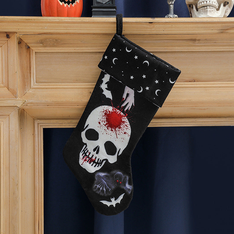 Halloween Print Socks Pendant Horror Scene Decoration