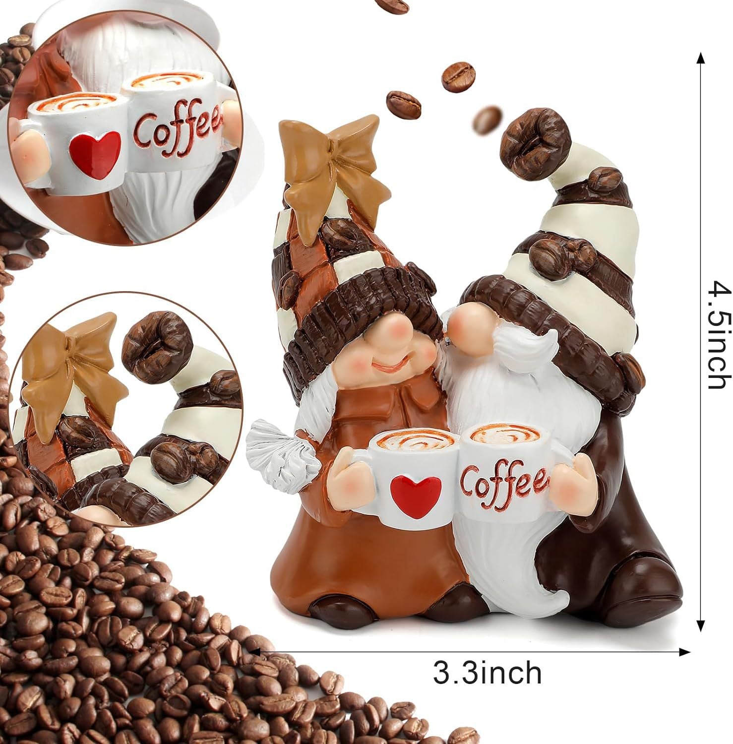Valentine's Day Coffee Couple Gnomes, Coffee Gnomes, Coffee Couple Gnomes, Coffee Mug Gnomes