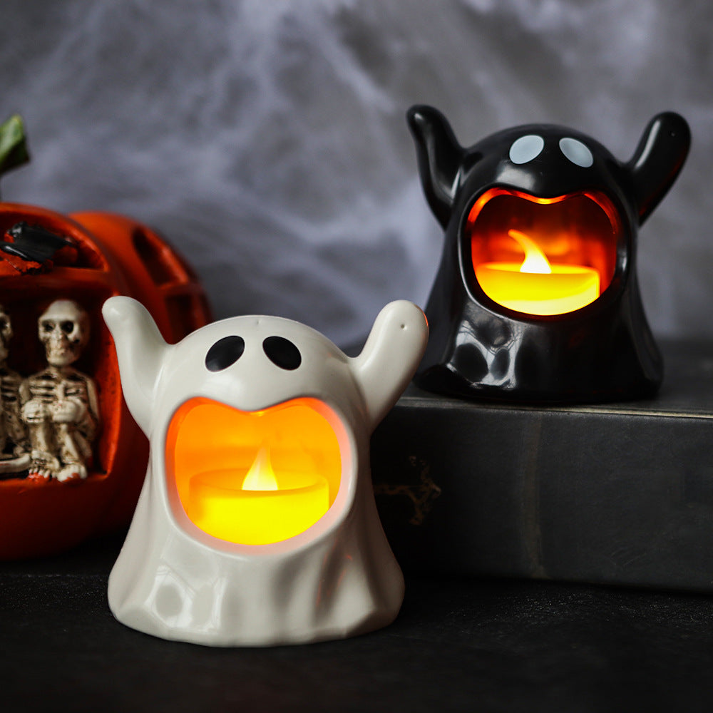 Horror Atmosphere Layout Props Ghost LED Electronic Candle Light, Pumpkin lanterns, Jack o Lanterns, Halloween Lights, Halloween Decoration Ornaments, Halloween inflatables, carved pumpkins, Halloween wreaths, Halloween Candles.