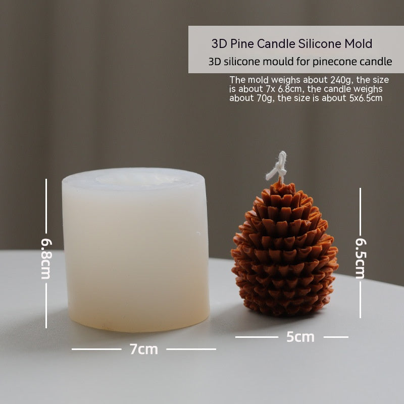 Christmas Series Aromatherapy Candle Pine Cone Snowflake Silicone Mold