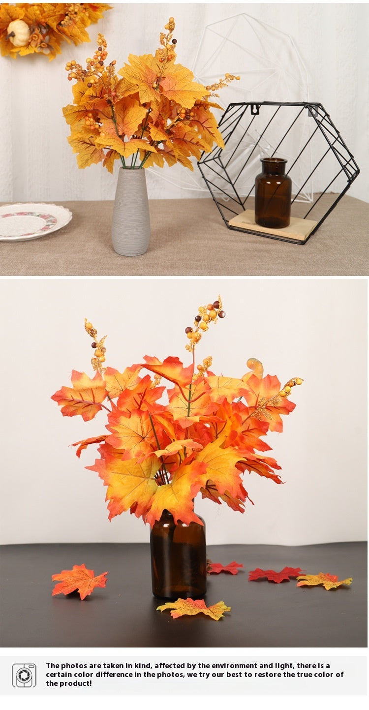 Maple Leaf Twig Cutting Holiday Decoration Table Ornaments