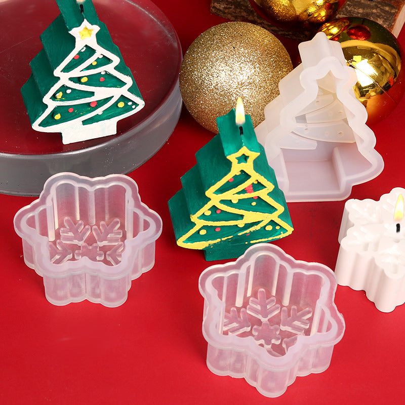 Candle Mold Christmas Tree Snowflake Silicone Drop Glue, Geometric candle molds, Abstract candle molds, DIY candle making molds, Decognomes, Silicone candle molds, Candle Molds, Aromatherapy Candles, Scented Candle,